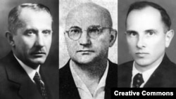 Євген Коновалець, Лев Ребет, Степан Бандера