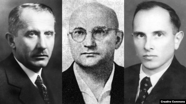 Євген Коновалець, Лев Ребет, Степан Бандера