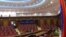 Armenia -- The newly renovated parliament auditorium.