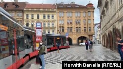 Centrul istoric al capitalei cehe, Praga, după reimpunerea restricțiilor de circulație, 29 octombrie 2020.