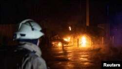 Последствия ракетного обстрела в Харькове
