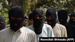 Alleged fighters for the Islamic State and Taliban