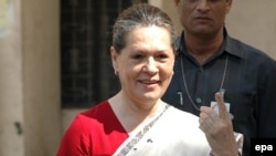 India's Congress party leader Sonia Gandhi