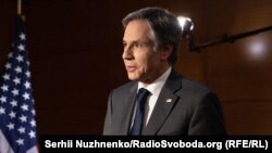 Державний секретар США Ентоні Блінкен під час інтерв'ю Радіо Свобода