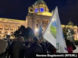 Protest ispred Skupštine Srbije, 30. septembar 2024.