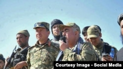 Afghan First Vice President Abdual Rashid Dostum led troops against Taliban insurgents last year.