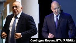 Лидерът на ГЕРБ Бойко Борисов и Румен Радев от "Прогресивна България"