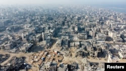 Qəzza şəhərində dağıntılar