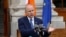 Premijer Irske Mišel Martin govori na ceremoniji preuzimanja  predsedavanja Savetom Evropske unije, Dablin, 1. jul 2026.