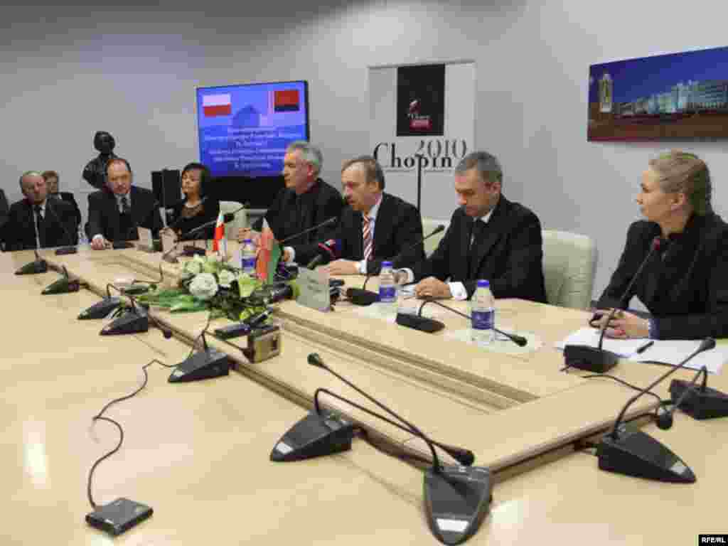 Прэс-канфэрэнцыя міністраў культуры Польшчы і Беларусі ў Нацыянальнай бібліятэцы