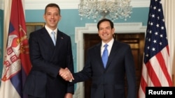 Američki državni sekretar Marko Rubio sastao se sa šefom srpske diplomatije Markom Đurićem, 6. avgust 2025. 