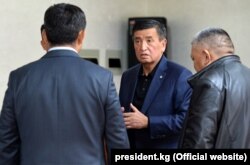 Kyrgyz President Sooronbai Jeenbekov said he is ready to resign but only after all necessary steps to establish law and order in the country are restored.