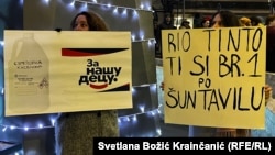 Protest ispred hotela Hilton u Beogradu, 17. decembar 2024.