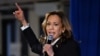 US. Vice President and Democratic presidential candidate Kamala Harris speaks at a watch party after a debate with former U.S. President Donald Trump in Philadelphia, September 10, 2024.