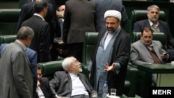 Iran -- tehran - javad zarf in parliament