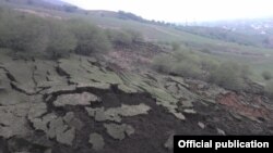 Таран-Базарда көчкөн жер.