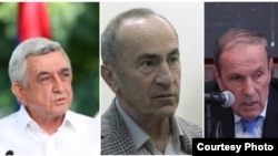 Armenia - Former Presidents Serzh Sarkissian, Robert Kocharian and Levon Ter-Petrosian.