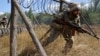 Soldiers from Ukraine's 65th Mechanized Brigade train in the Zaporizhzhia region on August 13.