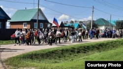 Похороны военного в Старобедеево 