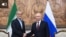 Президенты Ирана и России Масуд Пезшкиан и Владимир Путин на саммите ШОС в Бишкеке 