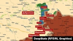 Частково локалізоване російське вклинення в районі Добропілля станом на 27 жовтня 2025 року