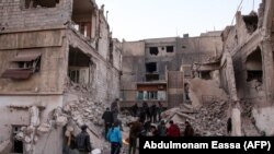 Orașul Arbin, Siria 6 februarie 2018.