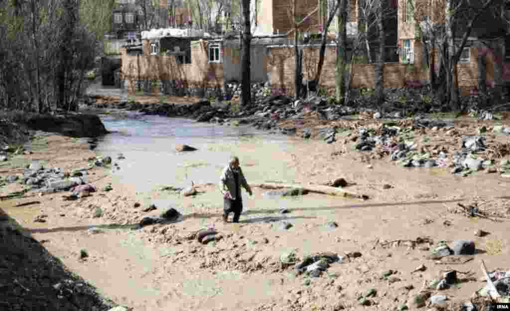 سیل روز جمعه در روستای بیرق در دهستان میدان&zwnj;چای بخش مرکزی شهرستان تبریز