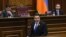 Armenia - Speaker Alen SImonian addresses a session of the Armenian parliament, Yerevan, April 14, 2026.