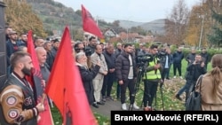 Pamje nga protesta e 3 nëntorit në Medvegjë.