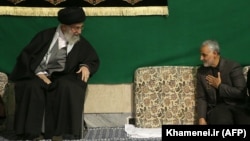 Iranian Supreme Leader Ayatollah Ali Khamenei (left) with General Qasem Soleimani in 2015. 