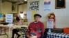 Bill Hernandez, 101, sits after voting during the 2024 U.S. presidential election in Floyd Road Baptist Church in Austell, Georgia, on November 5.