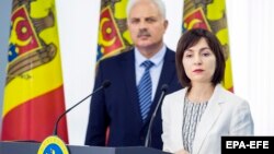 Şefa Guvernului, Maia Sandu, vorbind despre primele 100 de zile de guvernare. 24 septembrie 2019