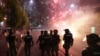 Pripadnici Žandarmerije tokom antivladinog protesta u Beogradu, 14. avgusta 2025. 
