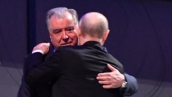 Эмомалӣ Раҳмон, раисҷумҳури Тоҷикистон бо ҳамтои русаш Владимир Путин. Шаҳри Бишкек, 1-уми сентябри 2026