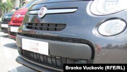 Model Fijatvog automobila "Fiat 500L" proizveden u fabrici u Kragujevcu 