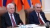 Armenia -- Nikolay Ryzhkov (L) attending the 25th session of the Armenian-Russian Inter-parliamentary Committee on Cooperation in Yerevan, 30 Oct, 2014