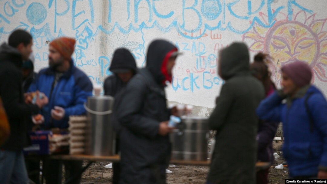 Ljudi sa migrantske rute u okolini Šida (19. decembar 2017)