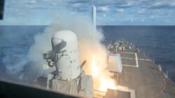 An image from CENTCOM released on February 28 -- the start of the US-Israeli war with Iran -- shows a rocket launch from a ship.