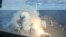 An image from CENTCOM released on February 28 -- the start of the US-Israeli war with Iran -- shows a rocket launch from a ship.