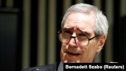 Rectorul Universității Central-Europene, Michael Ignatieff, la conferința de presă de astăzi de la Budapesta