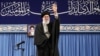 Iranian supreme leader Ali Khamenei waves to the crowd during an event held in Tehran, February 5, 2020