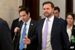 Secretarul de stat desemnat Marc Rubio (stânga) și vicepreședintele ales JD Vance ar putea fi decisivi pentru formularea politicii SUA față de Ucraina în următorii patru ani.