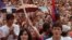 Armenia -- Opposition supporters rally in Yerevan on July 2, 2009.