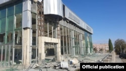 Столица Нагорного Карабаха Степанакерт после обстрела, 8 ноября 2020 г. 