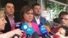 Председателката на БСП Корнелия Нинова след заседанието на Националния съвет на партията в сряда