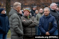 Пратэст перавозьнікаў Літвы, машыны якіх заблякавалі ў Беларусі. Вільня, 10 сьнежня 2025 году