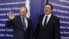 The talks between Russia's Prime Minister Vladimir Putin (left) and European Commission President Jose Manuel Barroso were less congenial.