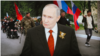 Коллаж: Путин и парад участников войны в Украине