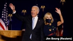 Presidenti i zgjedhur i Shteteve të Bashkuara, Joe Biden, dhe gruaja e tij, Jill.
