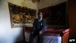 Turkey -- Armenian Muslim Ibrahim Boztas, 79, sits in his home in the eastern village of Mazgirt in Tunceli province, 23Apr2013